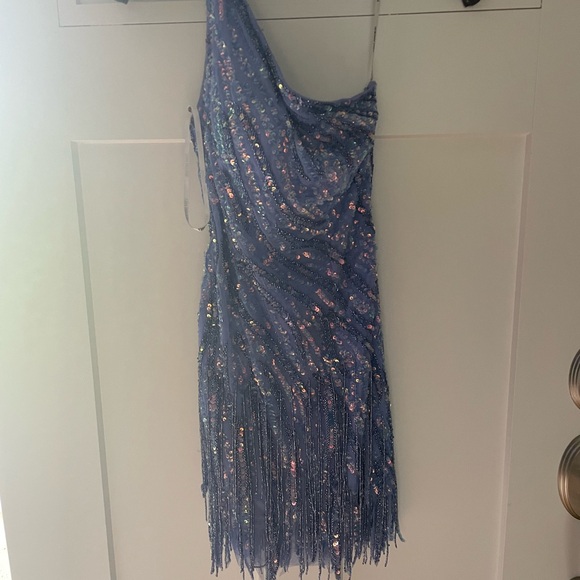 Blue Sherri Hill dress, size 00 - Picture 8 of 8